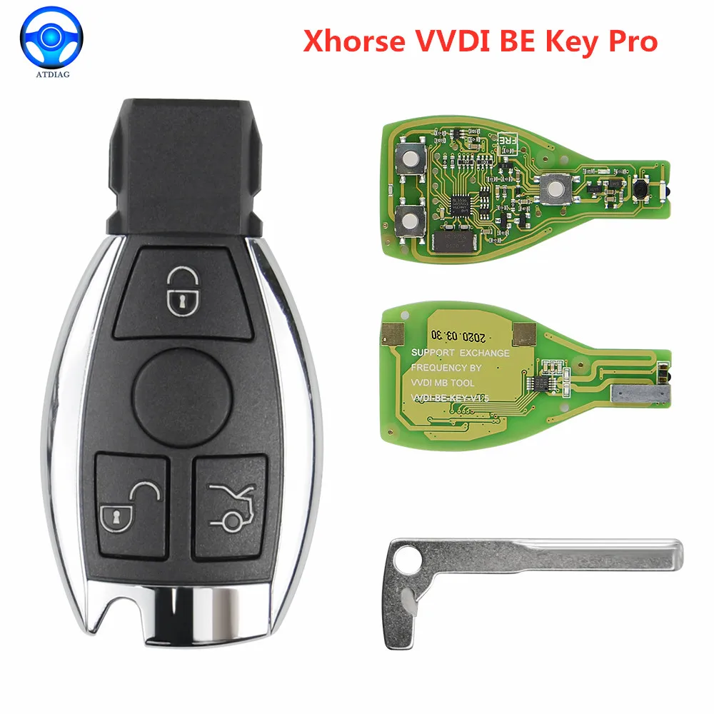 Xhorse VVDI BE Key Pro For Be-nz XNBZ01EN Remote Chip Improved Version V3.1 Can Choose Smart Shell 3 Button | Автомобили и
