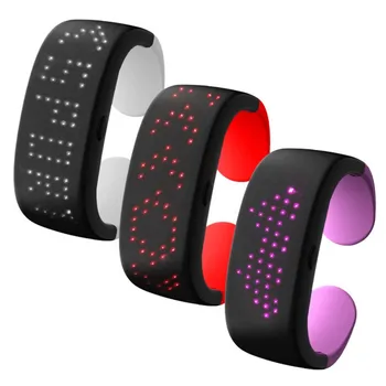 

K Rechargable Glow Bangle LED Display Screen Luminous Wristband Bracelet Night Running Performance Party Cheer Props Accessories