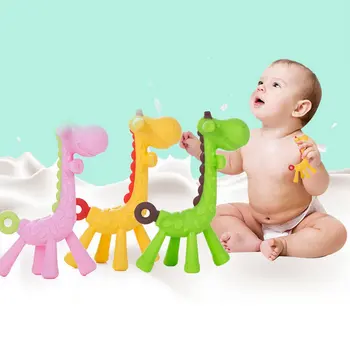 

Baby Deer Cartoon Shape Full Silicone Teeth Rubber Infant Molar Toy Molar Cement