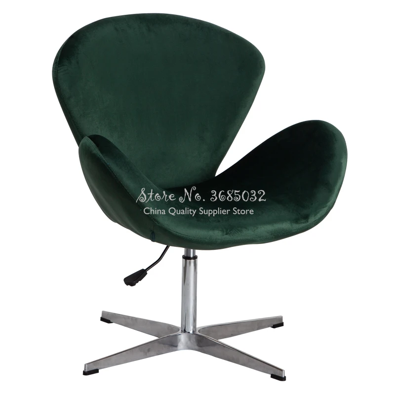 

European Style Sofa Chair Gold Velvet Fabric with Wheel Lounge Chairs Simple Modern Computer Lifting Office Chair Dining Chair