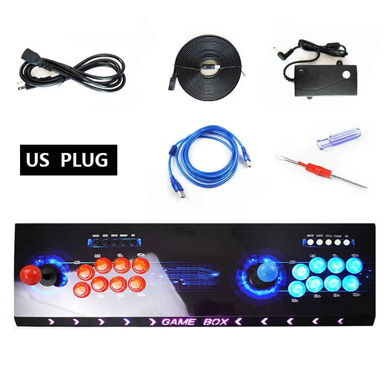 Style 4 US PLUG Pandora 3D аркадная коробка 2448 в 1 Функция сохранения нулевой задержки 8 кнопок Джойстик контроллер PCB 134 шт. 3D игры ретро аркадная консоль - Цвет: Style 4 US PLUG