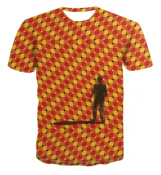 

2020 geometric colorful 3D printing t-shirt men's cool trend short sleeve summer 3D T-shirt handsome s-6xl