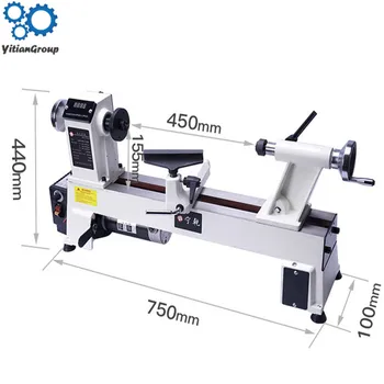 

50W 4-inch chuck Variable speed Mini Wood Lathe Machine Tools Woodworking with Digital Display