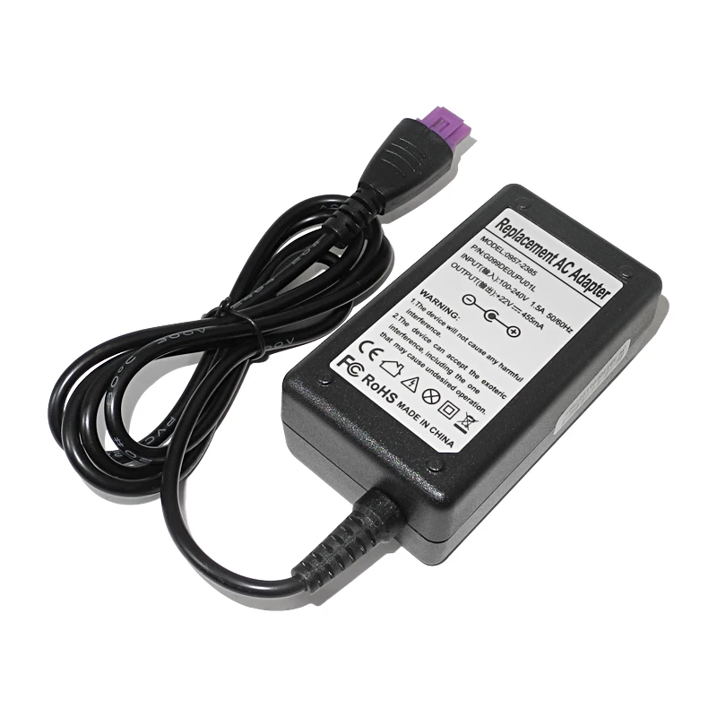 Адаптер питания принтера для HP Deskjet 0957 2385 1518 1510 1010 22 в 455ma 2 зубец сканер