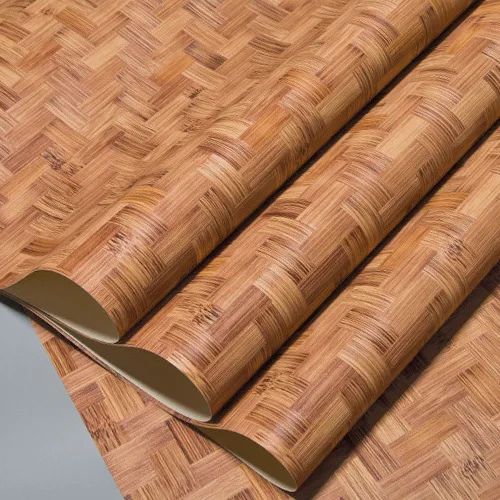 

Chinese Style Retro Imitation Bamboo Weaving Bed & Breakfast Shop Restaurant Wallpaper Straw Mat Bamboo Tea House Library PVC En