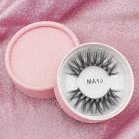 Flash Girl Hand Made 3D Transparent Terrier EyeLashes 3D Silk Protein Individual Full Strip Mink Eyelashes with Pink Gift Box