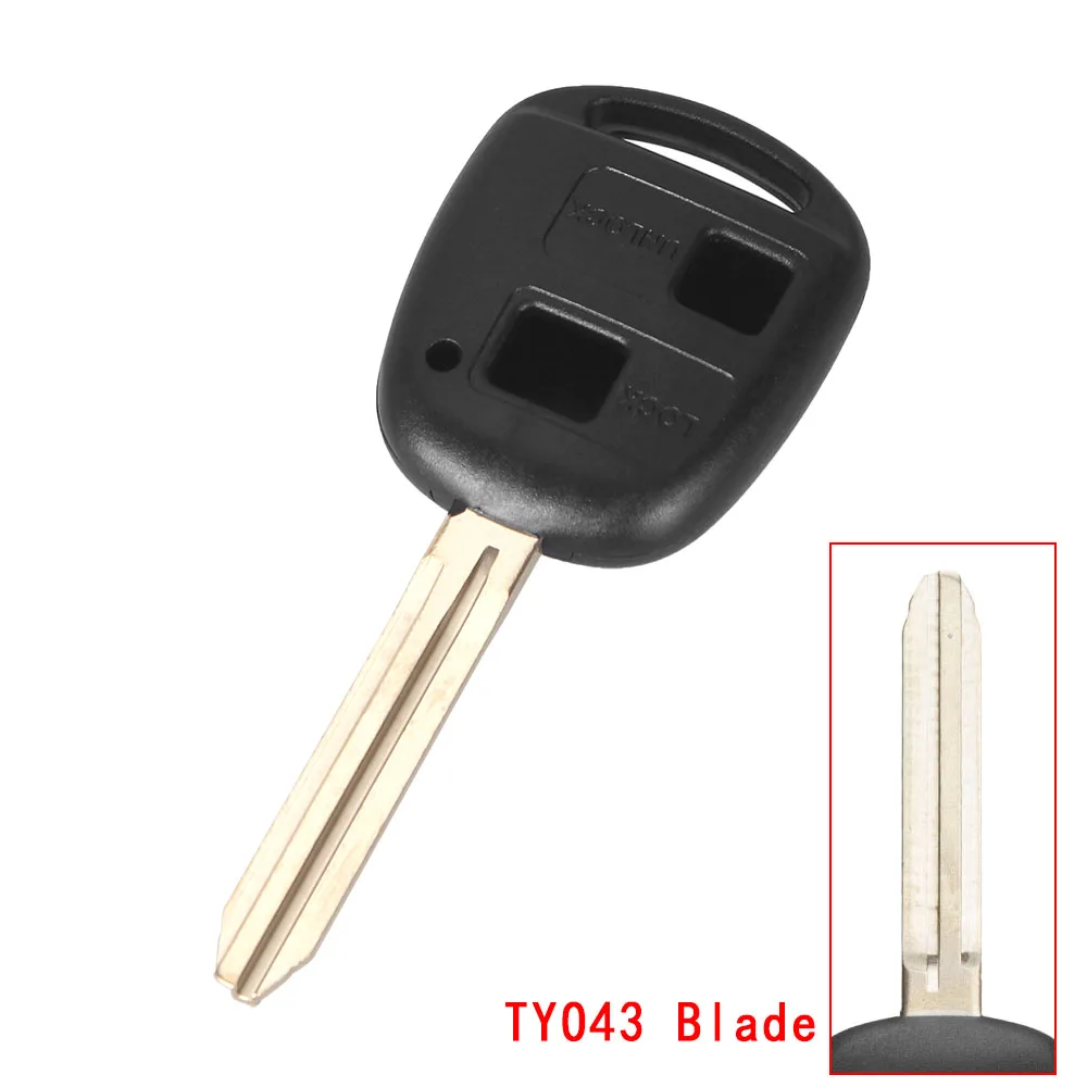 KEYYOU 2BT TOY41/TOY43/TOY47/TOY48 дистанционный ключ-брелок от машины чехол оболочка для Toyota Camry Rav4 Corolla Prado Yaris Tarago Cruiser Land - Цвет: TYO43
