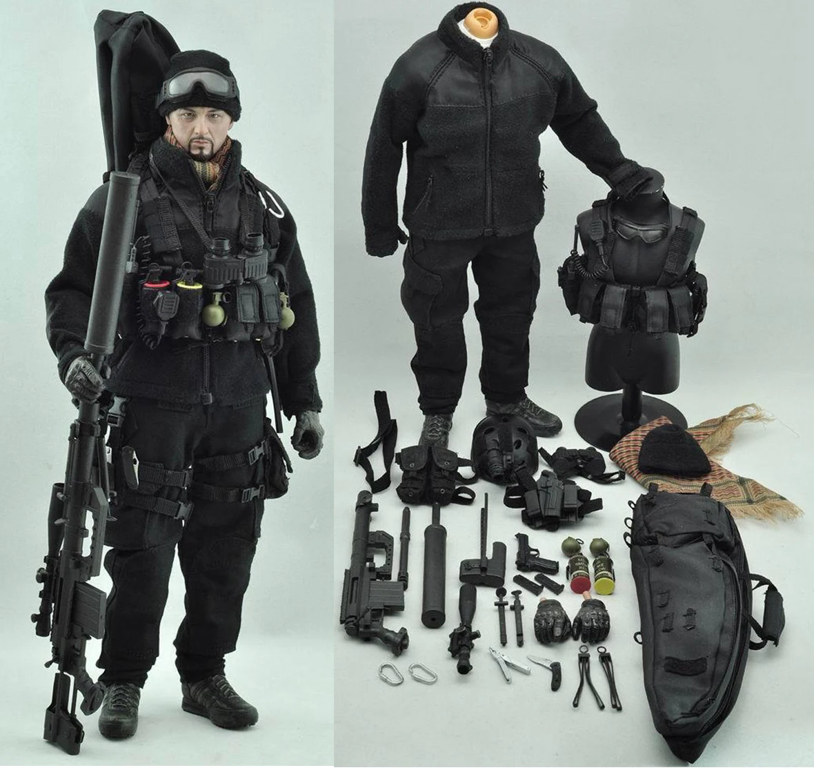 VH1017 Sniper 1/6 Мужская фигурка солдата аксессуар черная Боевая форма комплекты одежды с оружием модель для 12 ''фигурка тела