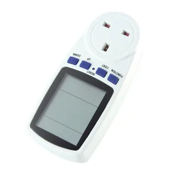 

230V 50Hz Plug Socket LCD Digital Display Watt Current Voltage Electricity Monitor Analyzer Power Meter Energy Meter Machine