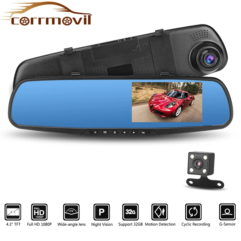Us 25 48 51 Off 170 Degrees Recorder Automobile Auto Car Mirror Camera Dash Cam Dvr Rear View Parking Control Motion Detection In