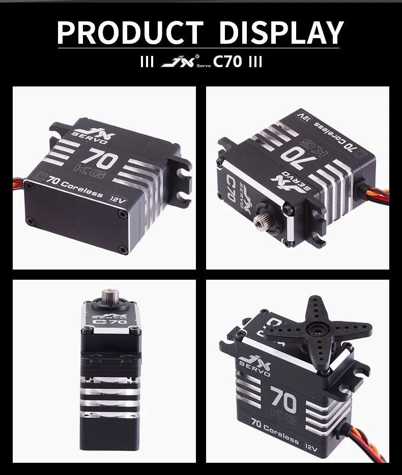 JX SERVO C70/B70 Мотор 12 в полный металлический корпус водонепроницаемый мотор без сердечника/бесщеточный мотор для RC автомобиля лодки вертолета аксессуары