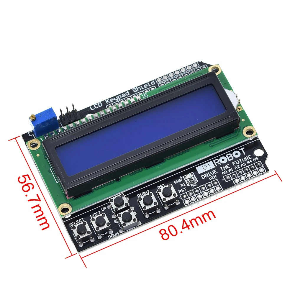 tzt lcd teclado escudo lcd módulo de exibição para arduino raspberry pi uno tela azul