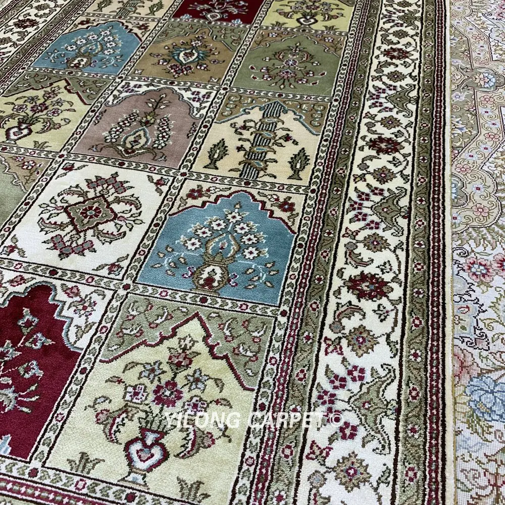 Yilong 2,5 'x4' ручной узлом Шелковый персидский сад дизайн традиционные ковры(HF189B