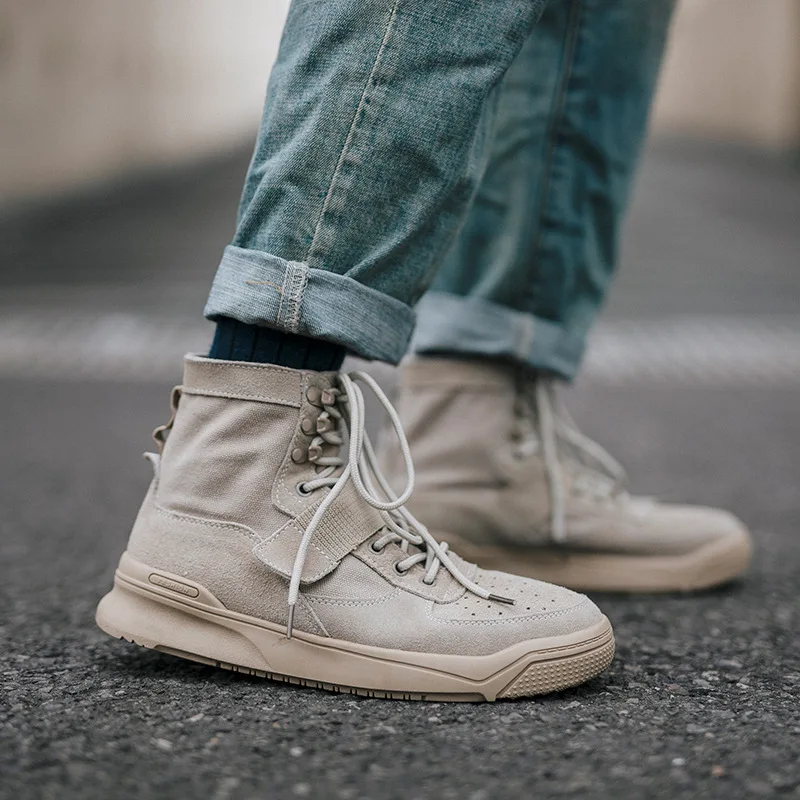 

Japanese-style Wind Origional High-top Board Shoe MEN'S SHOES Martin Boots-Three-Color