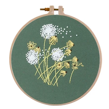 

30 X 30cm For Beginner DIY Flying Dandelion Embroidery Kit Needlework Cross Stitch Handwork Home Decoration Art Craft Handwork #