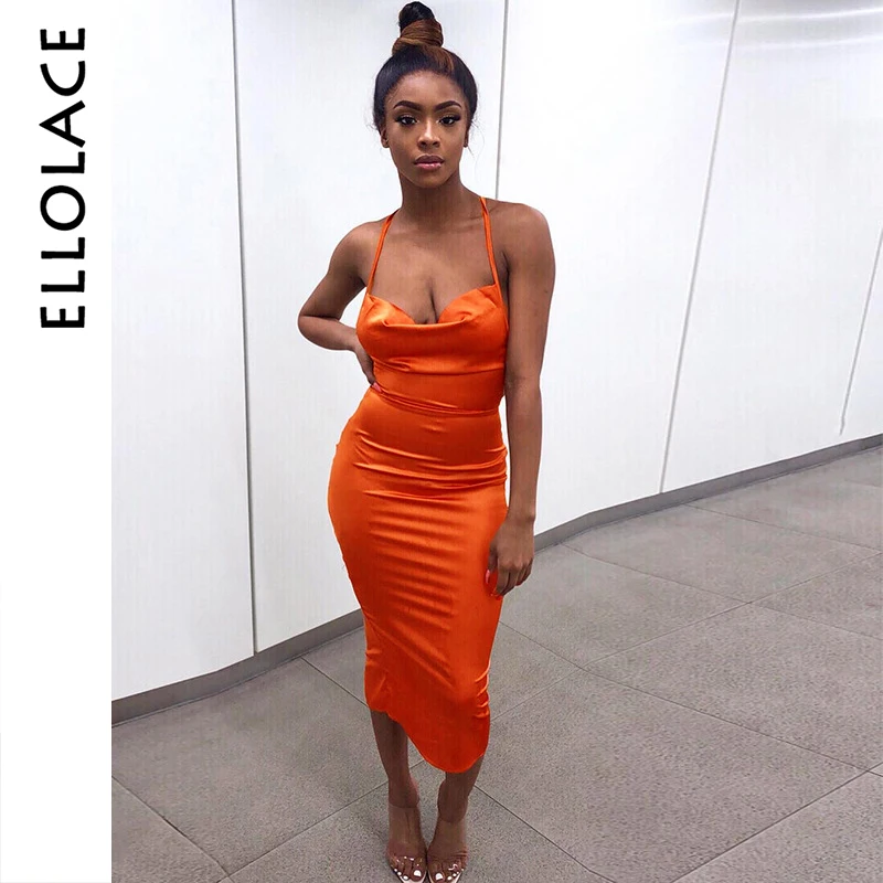 

Ellolace Solid Sexy Elegant Long Dresses Strap Bodycon Sleeveless Backless Women Bandage Slim 2019 New Female Spaghetti Dresses