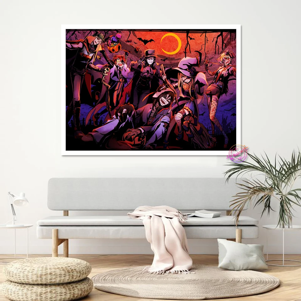 Japanese angel of death poster anime canvas painting modern style wall  picture living room home decoration