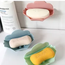 Cloud Soap Dish Holder Wall Mounted Hanging Bathroom Shower Soaps Dish Shower Plates Storage Drain Plastic Soap Tray Rack