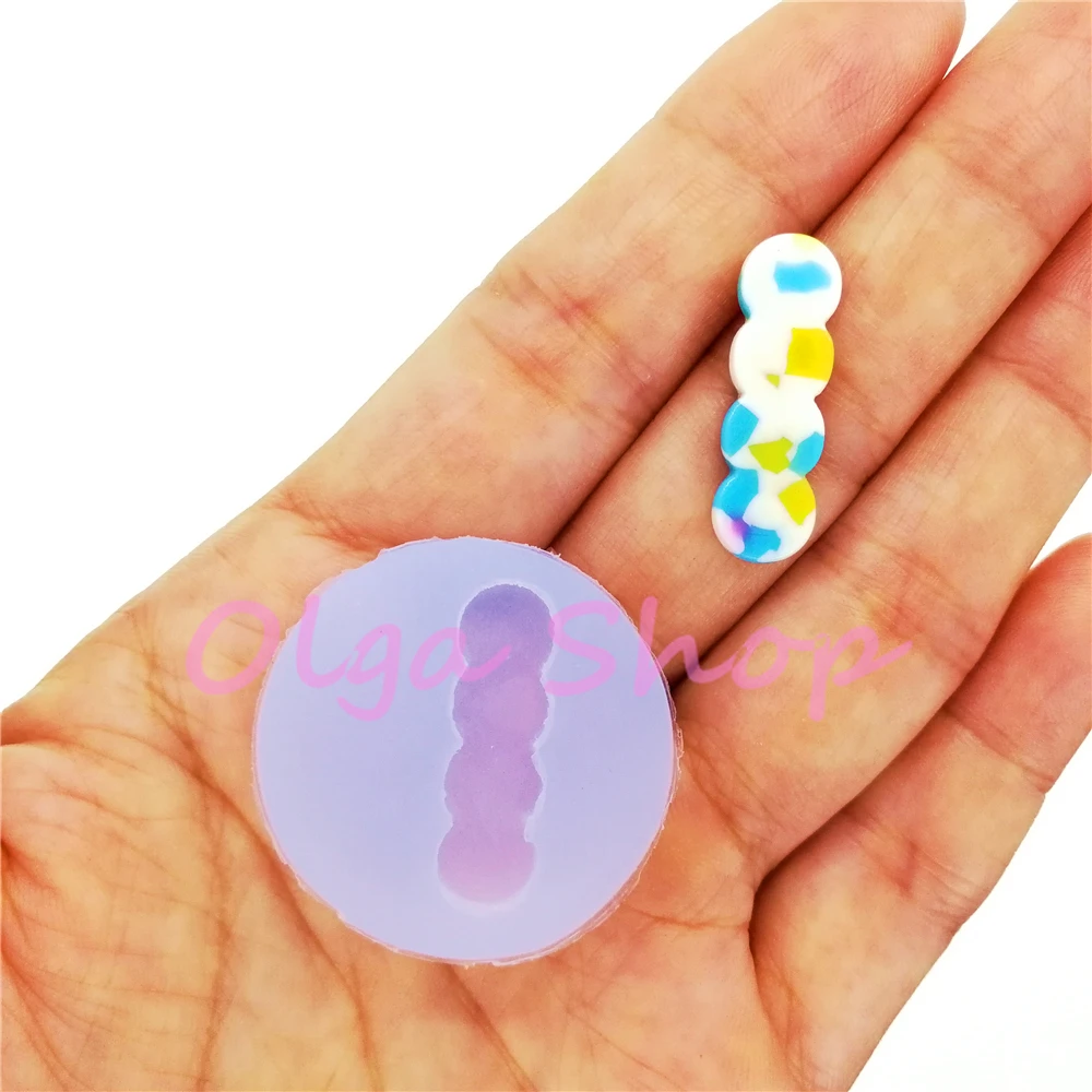 

BYL429 Kawaii Earrings Silicone Mold Resin Art Necklace Pendant Jewelry Making Fondant Cake Decoration Clay DIY 24.5mm x 7.5mm