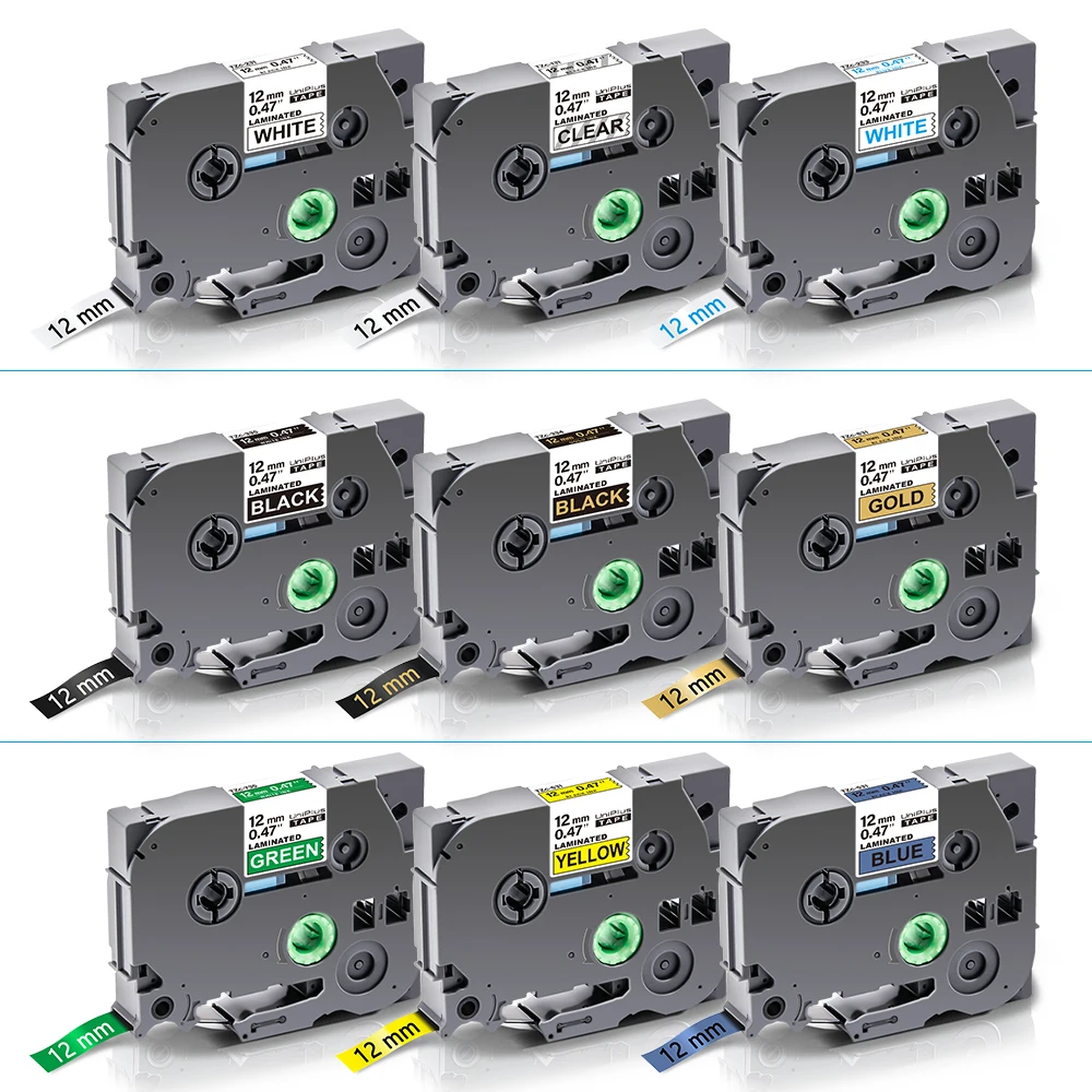 UniPlus Compatible for Brother p-touch Label Maker TZe231 tze-231 12mm Black on White tze Tapes Label Printer PT-P900 PT-D400 afbeelding