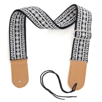 

High-Grade Embroidered Guitar Straps National Wind Folk Acoustic Guitar Electric Guitar Universal Shoulder Strap #8