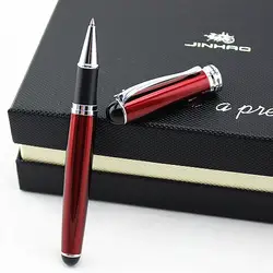 Ролик Шариковая ручка JINHAO Y6 элегантные красный и серебристый Исполнительный школы офиса лучший подарок