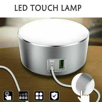 

Multipurpose 2 USB Smart Phone Charger LED table reading lamp desk Bedside Night Light Dimmable Touch-Sensitive Lamp Charger