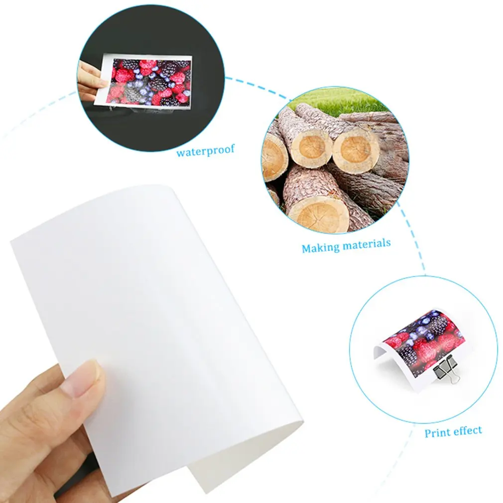 TIANSE High Glossy Photo Paper 180g/ 230g Color Inkjet Printing Paper 5 Inch/ 6 Inch/ 7 Inch Waterproof Photo Paper