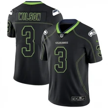 Мужская Новинка, высокое качество, Seattle Russell Wilson Seahawks Black Rush jersey