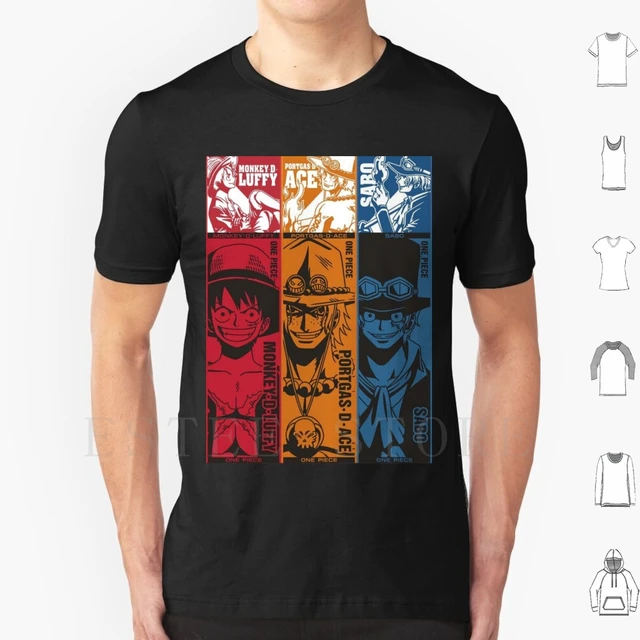 Camiseta One Piece Luffy Chapu Ace Luffy Sabo