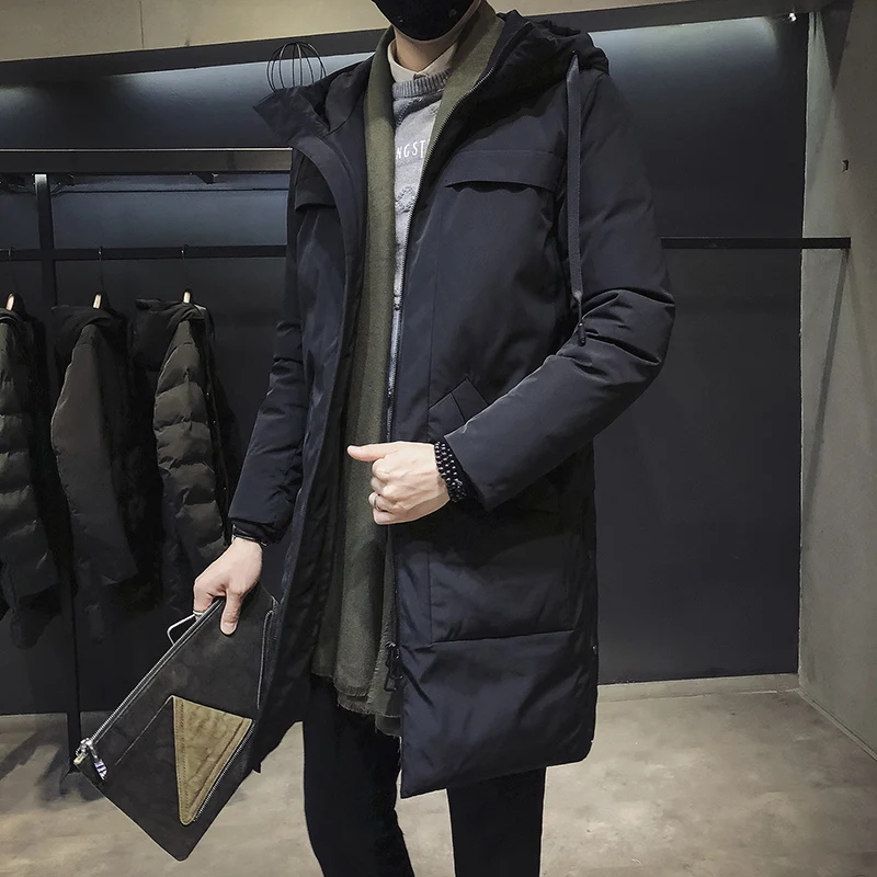 Мужская одежда зимние пуховики с капюшоном Высокое качество зимнее пальто мужские Размеры fashion модные повседневные толстые куртки