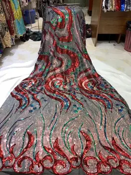 

best quality Sat-20.8802 embroidered African Tulle Lace Fabric African French Lace Fabric with embroidery