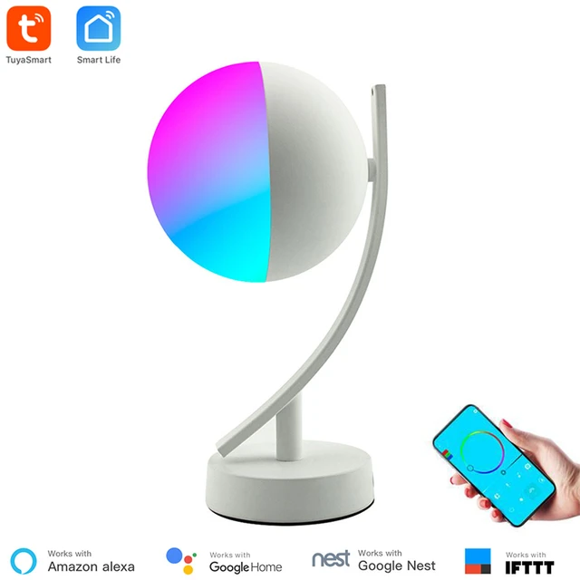 LED SMART WiFi WiFi lampe de bureau RGB multicolore lumière