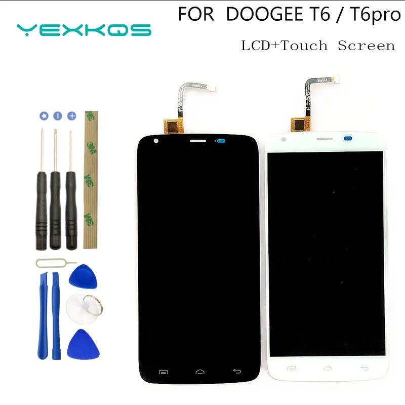 original DOOGEE T6 LCD Display+Touch Screen Digitizer Assembly 100% Original New LCD+Touch for doogee PRO | Мобильные телефоны и