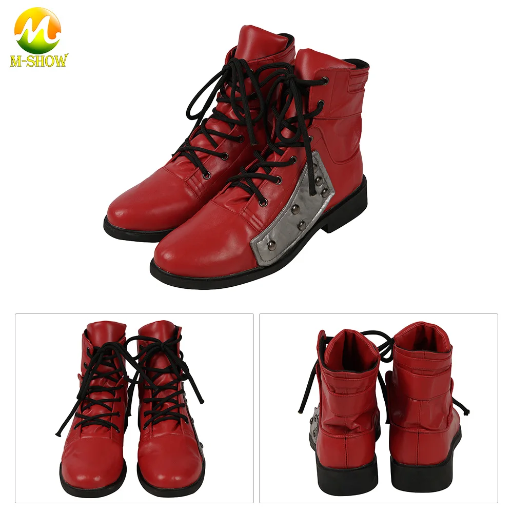 

Game Final Fantasy VII Remake FF7 Costume Tifa Lockha Boots Red Tifa PU Leather Shoes Halloween Costume Accessories