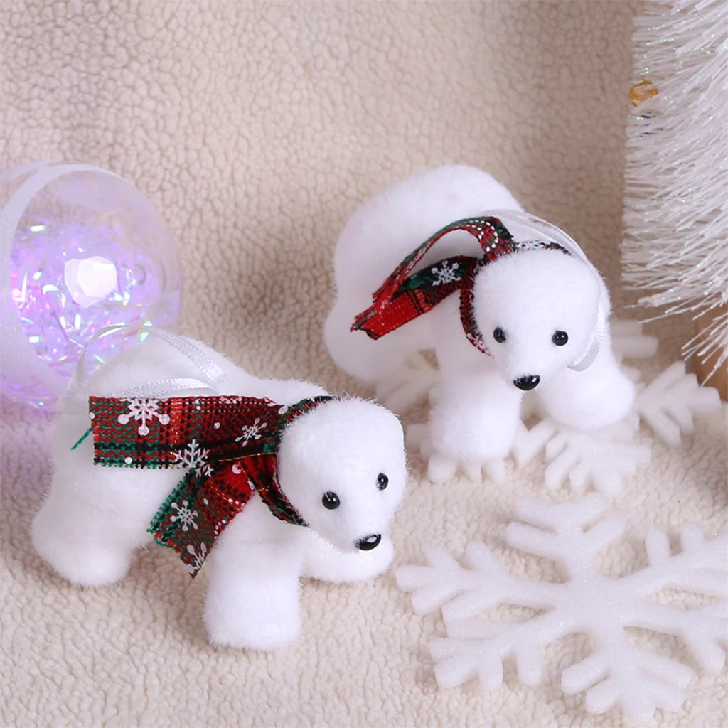 Christmas Tree 2022 Teddy Bear Christmas Pendants Plush White Bear Merry Christmas Decor For Home Christmas  Tree Ornaments Happy New Year Gifts Navidad 2022|Pendant & Drop Ornaments|  - Aliexpress