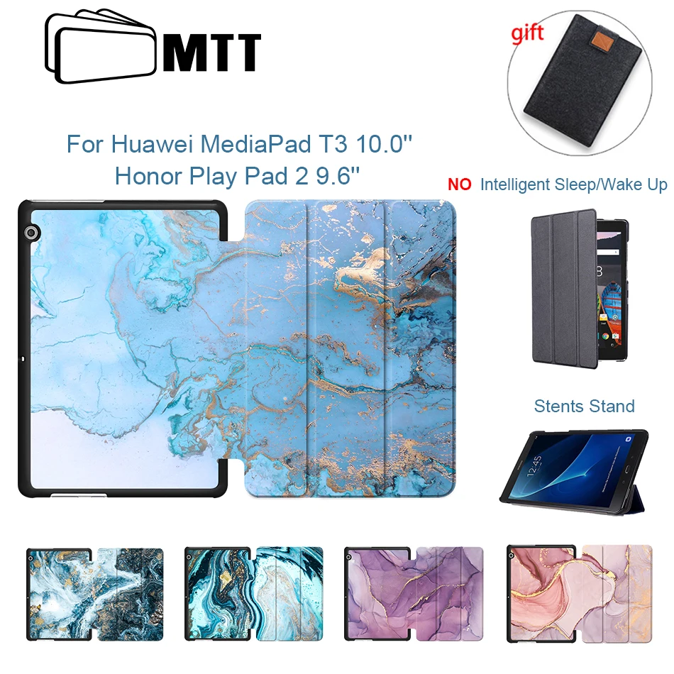 Защитный чехол MTT для huawei MediaPad T3 10 AGS-L09/L03, тонкий флип-чехол из искусственной кожи для huawei T3 10 9,", чехол для планшета