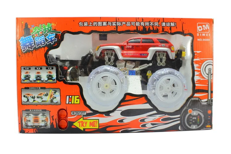 

Tiao wu che 9089 Remote Control Light Music Automatic Presentation Stunt Car Children Remote Control Toy