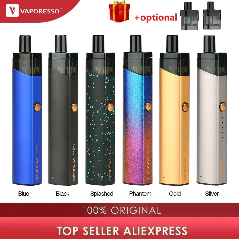 Оригинальный набор Vaporesso Podstick Vape 900mAh Buit в батарее с 2 мл емкостью Pod 1.3ohm/0.6ohm