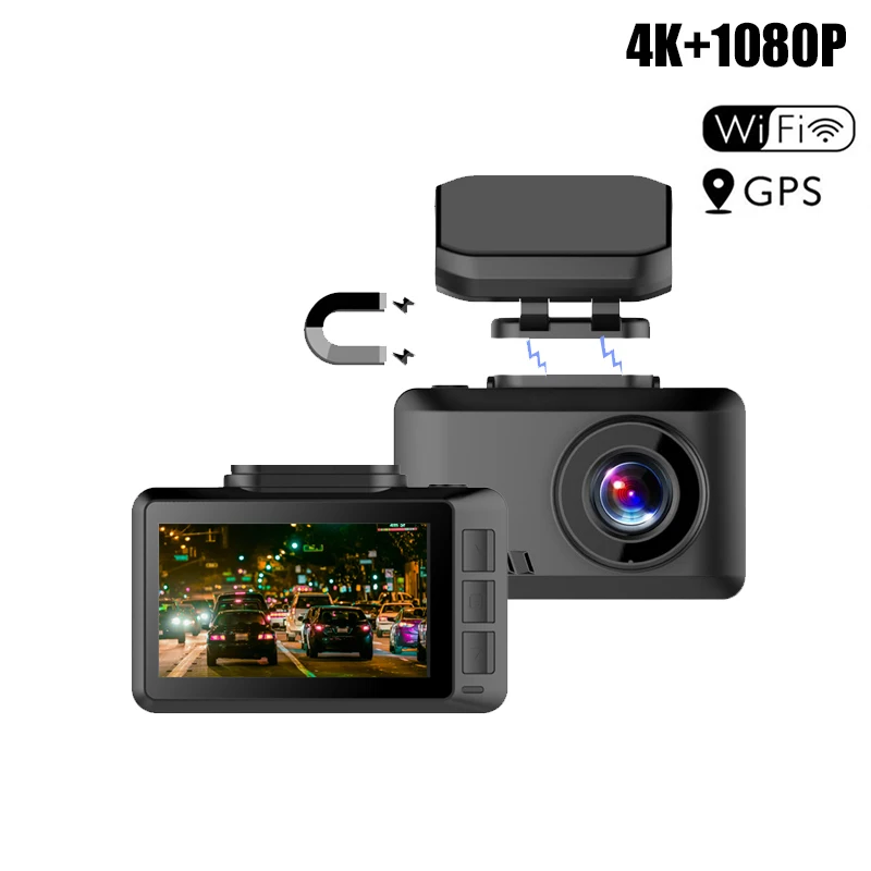 Видеорегистратор 4K с Wi Fi автомобильная камера видеорегистратор Ultra 3840*2160P HD