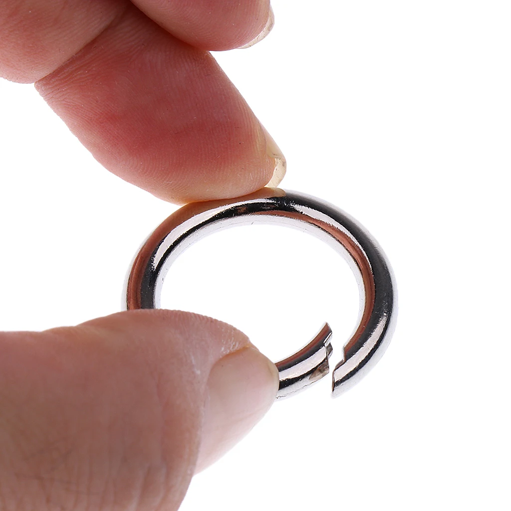 10pcs/set 30mm Ring Buckle Locking Carabiner Zinc Alloy Round Carabiner Spring Snap Clips Hook Keyring Buckle