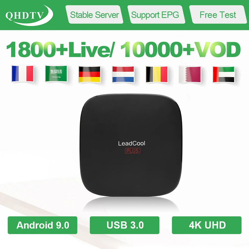 

Leadcool Plus IPTV Android 9.0 IP TV Subscription France Arabic Belgium Morocco Dutch Code Subscription IPTV French Arabic Qatar
