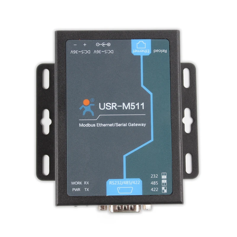 USR-M511 Industrial Modbus Gateway, compatible con RS232, RS485 o RS422