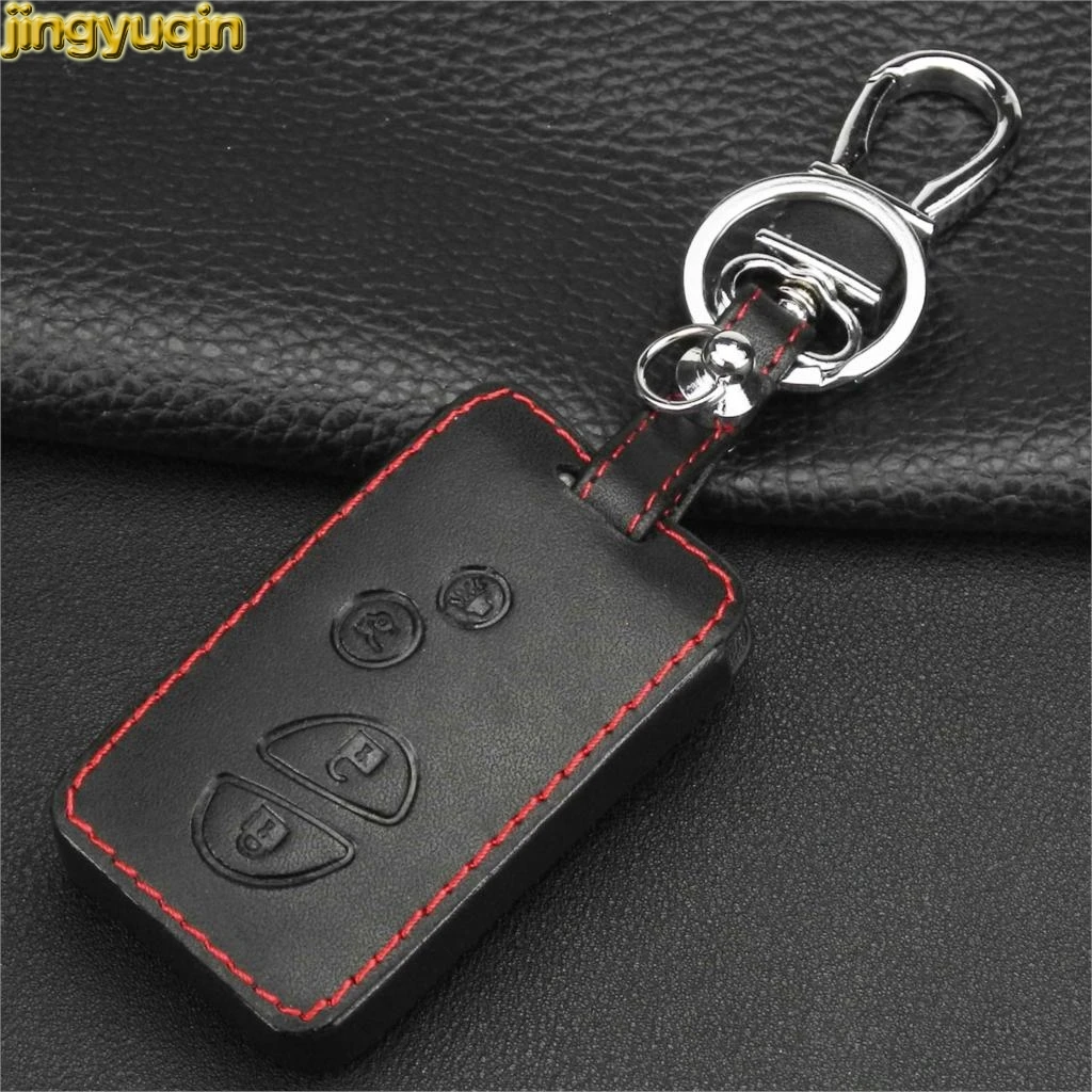 Jingyuqin 4 кнопки кожаный чехол для дистанционного ключа подходит Lexus GX LX RX HYQ14ACX Smart Key