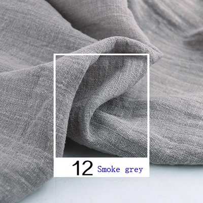 Мягкая льняная хлопчатобумажная ткань органический материал чистый натуральный лен Cambric Eco DIY Одежда Лоскутная Ткань - Цвет: 12 yan hui