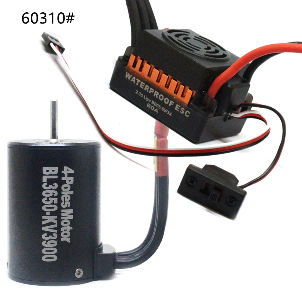 

60A Brushless Tool Motor ESC Combo Set 4 Pole Durable Drone Toys Waterproof Mini Accessories For 1/10 RC Car