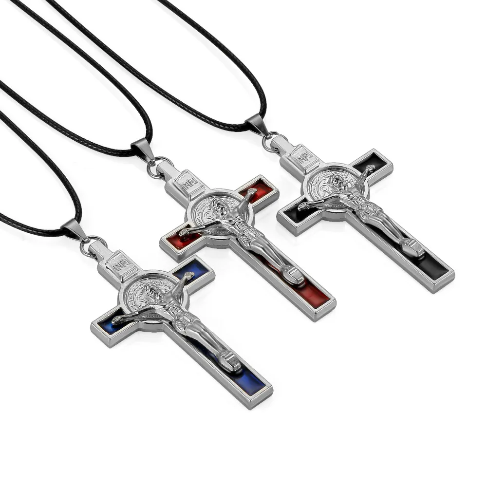 Металлическая статуэтка Иисуса крестообразное распятие украшение автомобиля