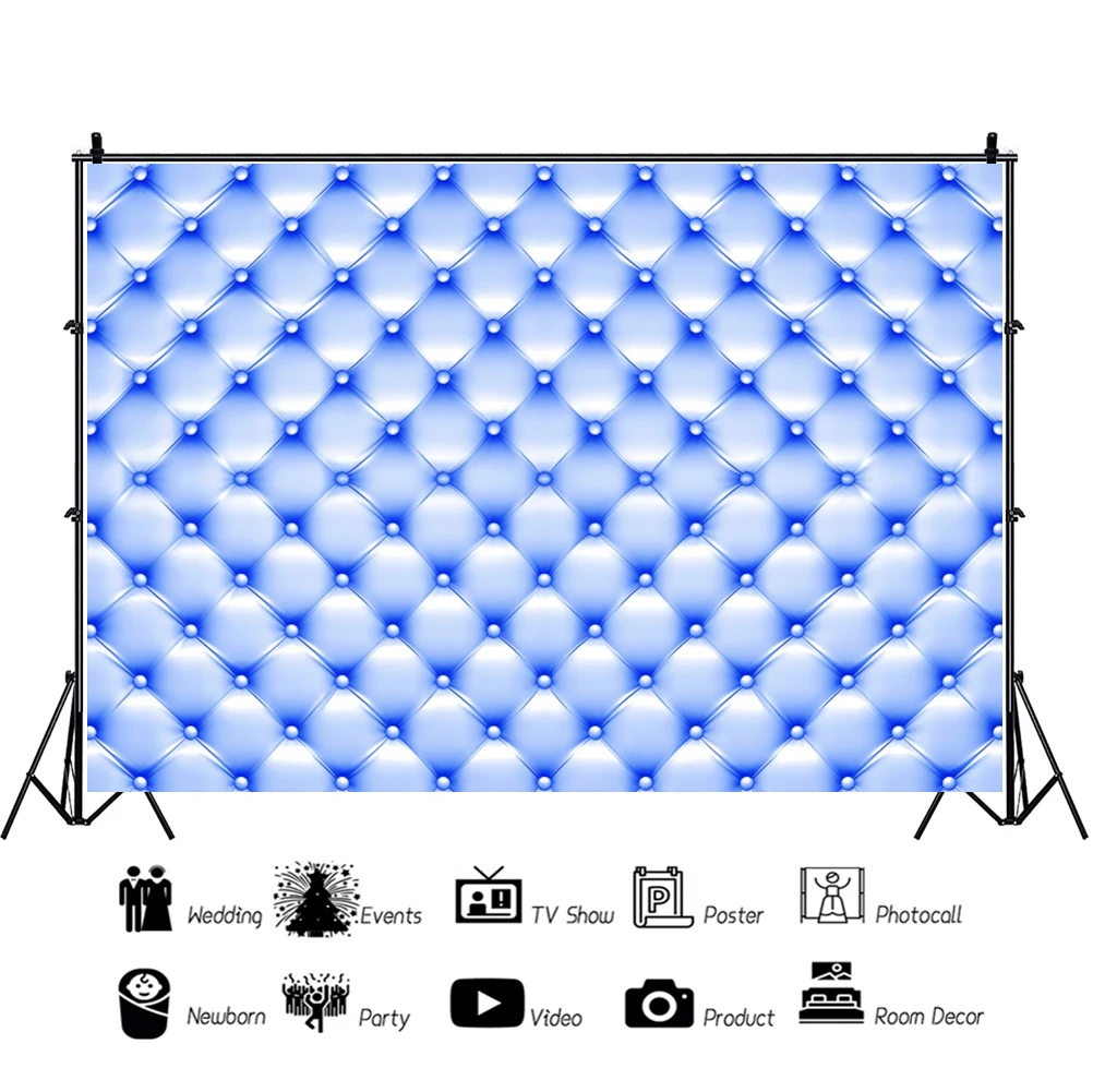 Headboard Backdrops Button On Texture Surface Of Sofa Repeat Pattern Portrait Party Photography Background For Photo Studio Prop