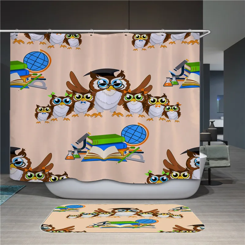 Butterfly pattern 3D printed shower curtain cartoon animal polyester fiber shower curtain bathroom curtain home decoration