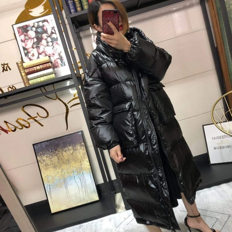 

Женская зимняя куртка на белом утином пуху, Корейская Свободная куртка-пуховик, модель 120605 YY1402